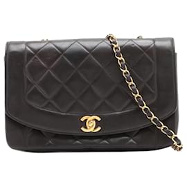 Chanel-Black 1994 vintage lambskin Diana bag-Black