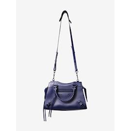 Balenciaga-Blue City Classic leather bag-Blue