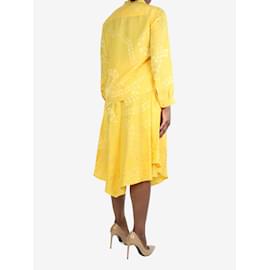 Stella Mc Cartney-Conjunto camisa e saia com corrente amarela - tamanho UK 14-Amarelo