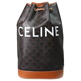 Céline Brown medium Triomphe Sailor backpack Brown