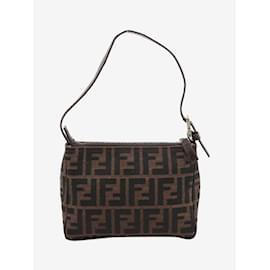 Fendi-Brown Zucca shoulder bag-Brown