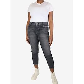 Frame Denim-Dunkelgraue, verkürzte Jeans – Größe UK 14-Grau