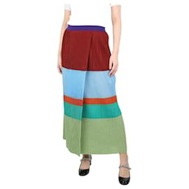 Missoni-Multicoloured lurex pleated colour-block skirt - size UK 12-Multiple colors