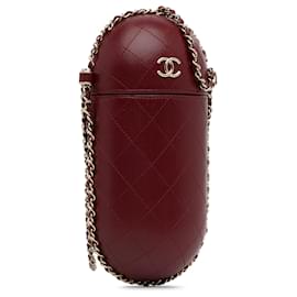 Chanel-Chanel Red Chain Around Phone Holder-Red