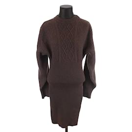 Rouje-Wool dress-Brown