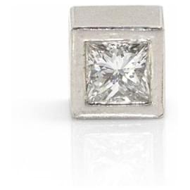 Autre Marque-CUBE NIESSING Platinum and Diamond Pendant.-Silvery