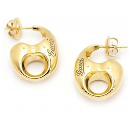 Gucci-GUCCI "Marina" earrings in yellow gold.-Golden