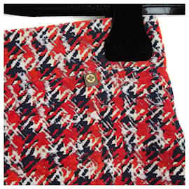 Louis Vuitton-Recorrer 2015 Louis Vuitton Ghesquiere Shorts de seda tricolor FR38-Multicor
