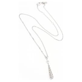 Gucci-GUCCI Teardrop and diamond necklace.-Silvery