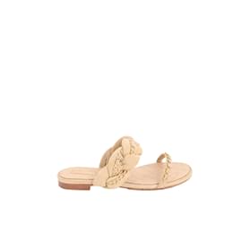 Chanel-Sandali in pelle scamosciata-Beige