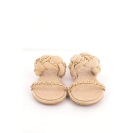 Chanel-Suede sandals-Beige