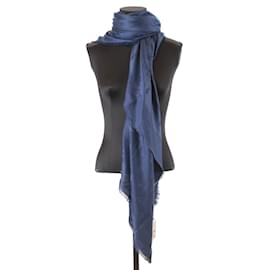 Dior-Écharpe en soie-Bleu