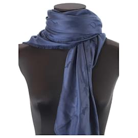 Dior-Écharpe en soie-Bleu