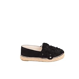 Chanel Espadrilles en daim Noir