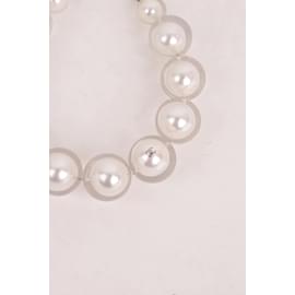 Chanel-Collier en perles-Blanc