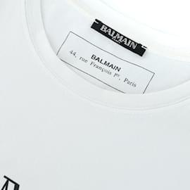 Balmain-BALMAIN Oberteile T.Internationale L Baumwolle-Weiß
