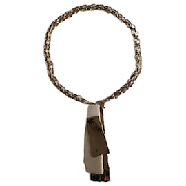 Max Mara-Collier chaîne avec pendentif-broche-Doré