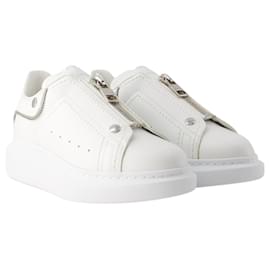 Alexander Mcqueen-Zapatillas oversize - Alexander Mcqueen - Piel - Blanco/plata-Blanco