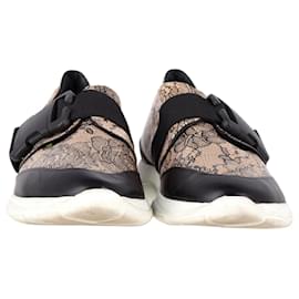 Christopher Kane-Christopher Kane Lace Pattern Sneakers in Beige Leather-Beige