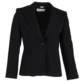 Blazer a rayas Max Mara Pianoforte en poliéster negro Negro