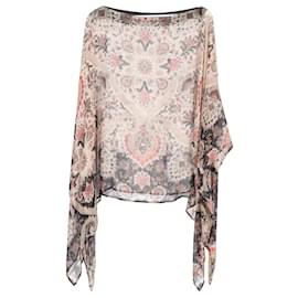 Etro-Etro Patterned Poncho Top in Multicolor Silk-Multiple colors