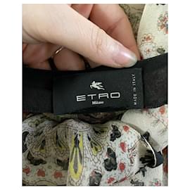 Etro-Poncho estampado de seda multicolor de Etro-Multicolor