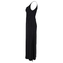 Valentino-Valentino Garavani Sleeveless Maxi Dress in Black Silk-Black