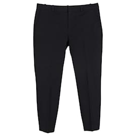 Polo Ralph Lauren-Polo Ralph Lauren Tapered Cropped Trousers in Black Cotton-Black