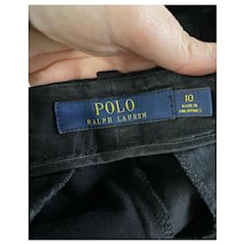 Polo Ralph Lauren-Pantalon court fuselé Polo Ralph Lauren en coton noir-Noir
