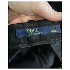 Polo Ralph Lauren-Polo Ralph Lauren Tapered Cropped Trousers in Black Cotton-Black