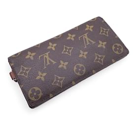 Louis Vuitton-Portafoglio lungo a fisarmonica in tela monogramma marrone-Marrone