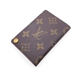 Louis Vuitton-Vintage Monogram Porte Carte Pression Card Case Holder-Brown