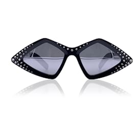 Gucci-Black Acetate Rhinestones GG0496s Sunglasses 59/18 145mm-Other