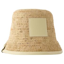 Jacquemus-Sombrero de pescador Soli - Jacquemus - Rafia - Marfil-Beige