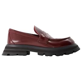 Alexander Mcqueen-Mocasines - Alexander Mcqueen - Piel - Burdeos oscuro-Roja,Burdeos