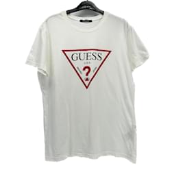 Guess-T-shirts GUESS T.International M Coton-Blanc