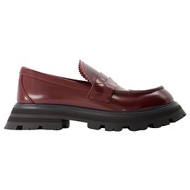Mocasines - Alexander Mcqueen - Piel - Burdeos oscuro Roja Burdeos