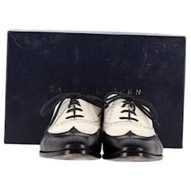 Autre Marque-Zapatos brogue de la colección Ralph Lauren en cuero blanco-Blanco