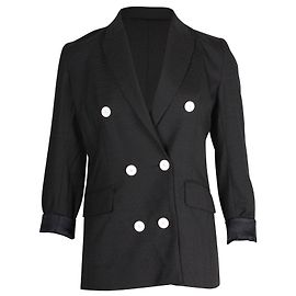 Blazer à pois Sandro en polyester noir Noir