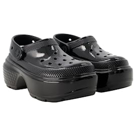 Autre Marque-Stomp High Shine Sandals - Crocs - Thermoplastic - Black-Black