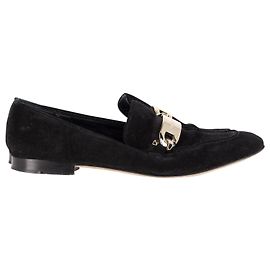 Jimmy Choo Wisa Geranium Moccasins In Black Suede Black