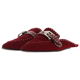 Givenchy-GIVENCHY Mules y zuecos T.UE 36.5 terciopelo-Roja