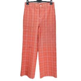Ganni-GANNI  Trousers T.fr 38 polyester-Red