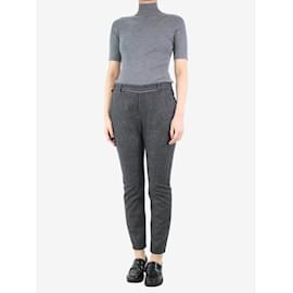 Brunello Cucinelli-Dark grey wool trousers - size UK 12-Grey