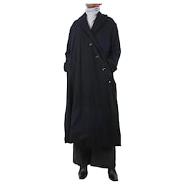 Autre Marque-Black wool patchwork coat - size L-Black