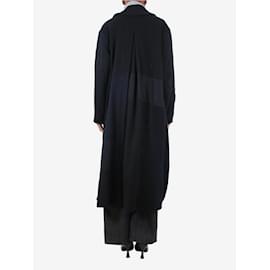 Autre Marque-Manteau patchwork en laine noire - taille L-Noir
