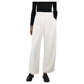 Marc by Marc Jacobs-Cream pleated trousers - size UK 4-Cream