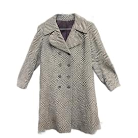 Autre Marque-manteau de laine vintage 70's taille 40-Gris