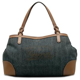 Gucci-Gucci Blue Denim Craft Einkaufstasche-Andere