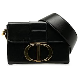 Dior-Dior schwarzes Leder 30 MONTAIGNE BOX-TASCHE-Schwarz